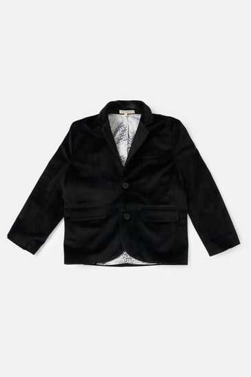 Velvet black blazer sale