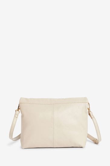 Cream leather clutch discount bag