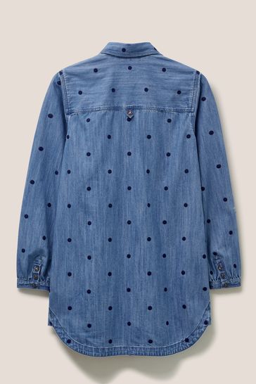 Denim button cheap up tunic