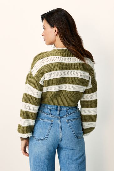 Green on sale cropped jumper