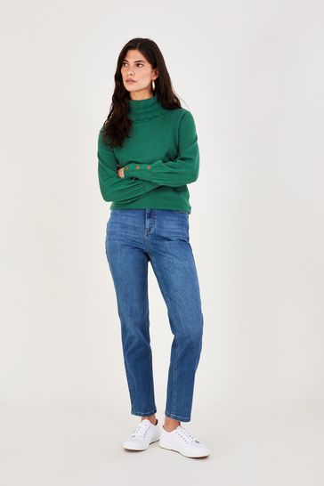 Monsoon Green Polo Neck Jumper