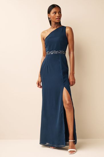 Buy Anaya With Love Blue Petite One Shoulder Maxi Dress With