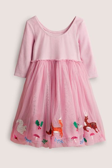 Boden Pink Velvet Bodice Tulle Dress