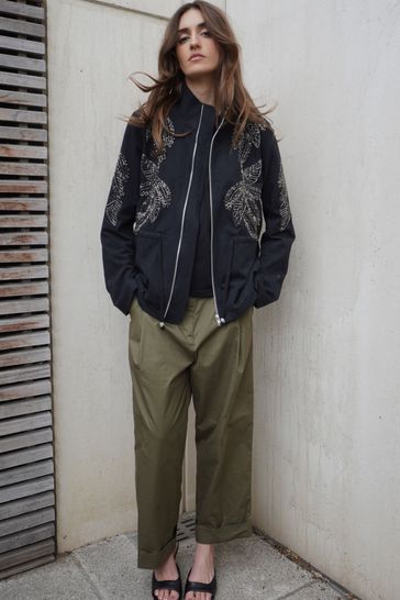 Embellished utility jacket store