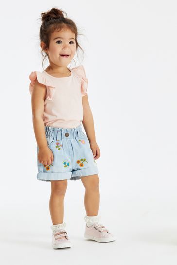 Denim and 2025 flower shorts