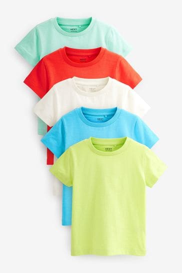 Multi Short Sleeves T-Shirt 5 Pack (3mths-7yrs)