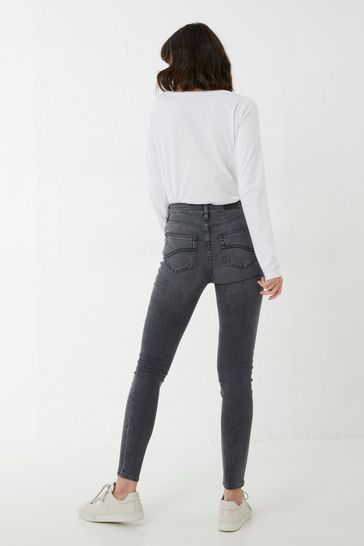 Buy FatFace Grey Harlow High Waist Skinny Jeans from Next Luxembourg