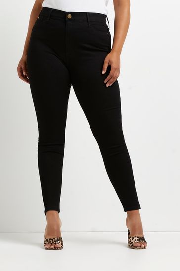 River Island Black Plus High Rise Jeans