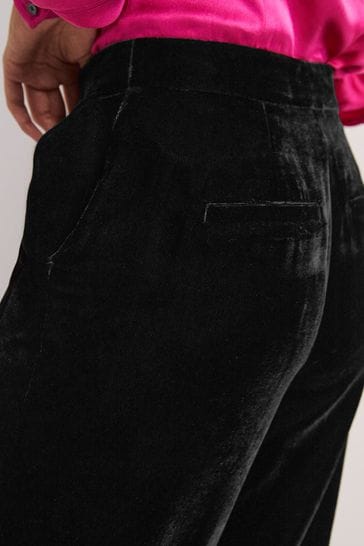 Boden Selwood Wideleg Velvet Trousers poinsettia  Velvet trousers Pants  for women Velvet pants