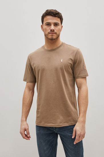 Tan Brown Stag T-Shirt