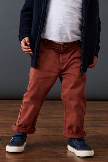 Rust Brown Stretch Chinos Trousers (3mths-7yrs)