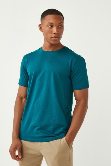 Teal Blue Essential Crew Neck T-Shirt