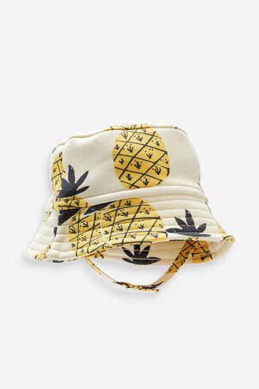 Pineapple print bucket online hat