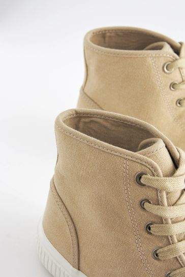 High top deals canvas trainers