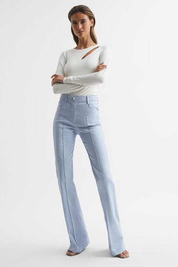 Buy Reiss Cream Aubrey Cut Out Long Sleeve Top from Next Poland