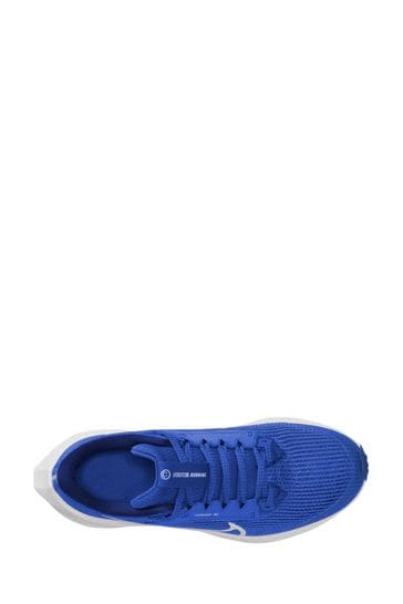 Blue nike running best sale trainers