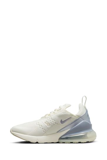 Nike white air max top 270