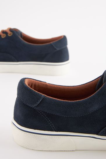 Navy Blue Suede Pumps