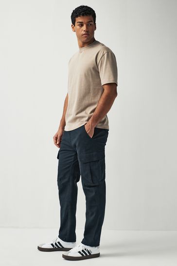 Navy blue cargo pants skinny sales