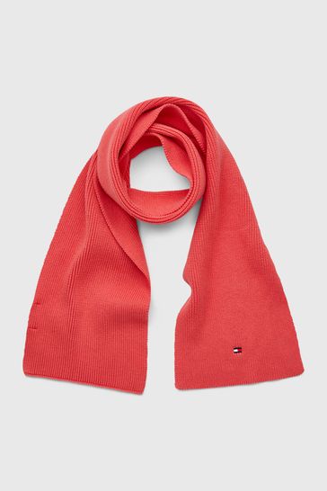 Tommy Hilfiger Pink Small Flag Scarf