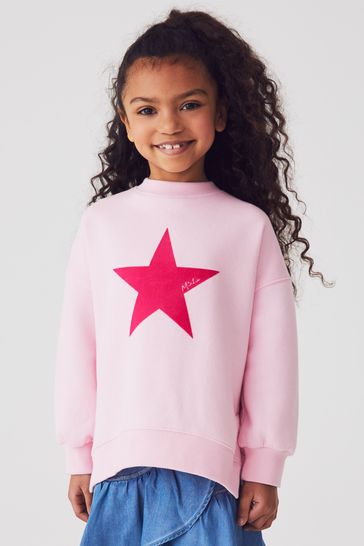 Mint Velvet Pink Star Sweatshirt