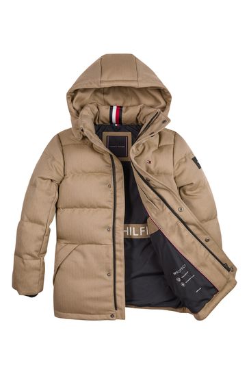 Tommy hilfiger on sale stripe parka