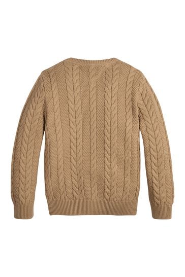 Buy Tommy Hilfiger Essential Cable Knit Brown Sweater bei Next Deutschland