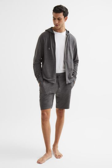 Dark grey jersey shorts online