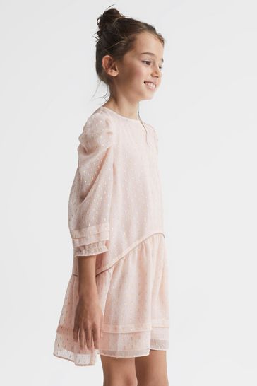 Metallic blush dress sale