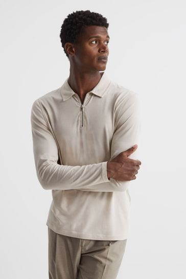 Half zip on sale long sleeve polo