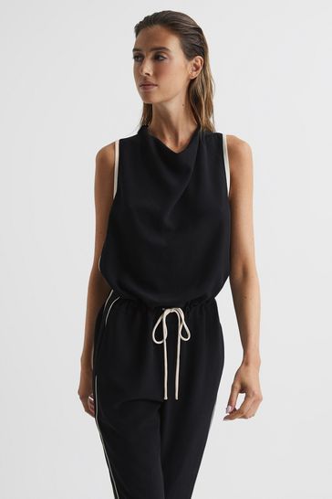 Reiss black discount and white jumpsuit