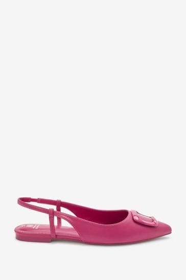 Pink Forever Comfort® Buckle Detail Slingback Shoes