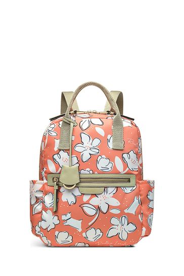 Radley London Orange Maple Cross Thrift Floral Backpack