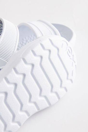 Buy White Pool Sliders from Next Luxembourg