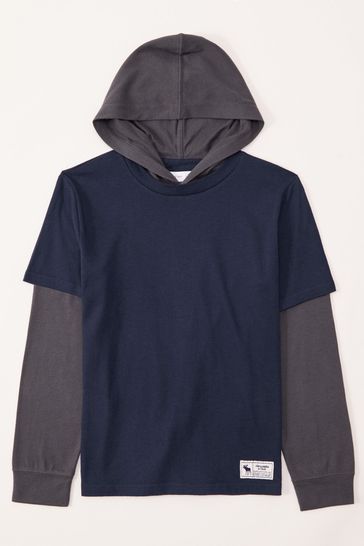Abercrombie & Fitch Double Layer Hooded T-Shirt