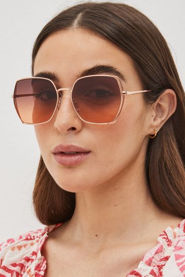 Hexagon outlet shape sunglasses