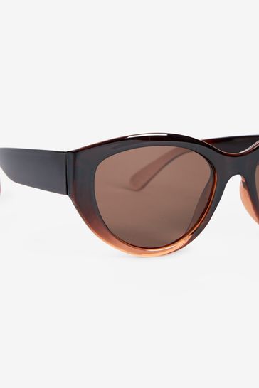 Buy Brown Ombre Polarized Cateye Sunglasses from Next Luxembourg