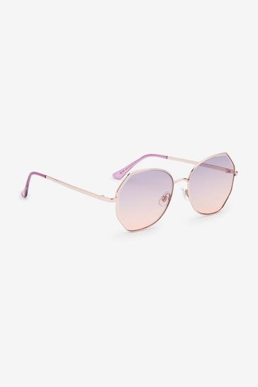 Rose gold top metallic sunglasses