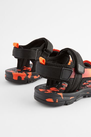 Orange and 2024 black sandals