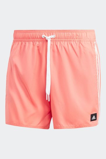 adidas Orange Sportswear Swim 3-Stripes Very Short Length Shorts