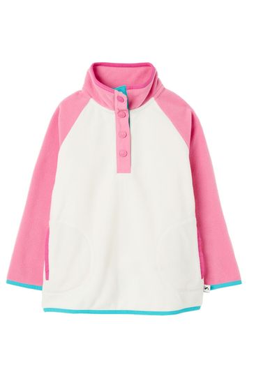 Joules Pink Jaxon Colour Block Fleece