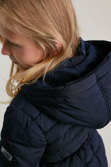Buy Joules Blue Hartwell Recycled Padded Puffer Coat from Next Luxembourg