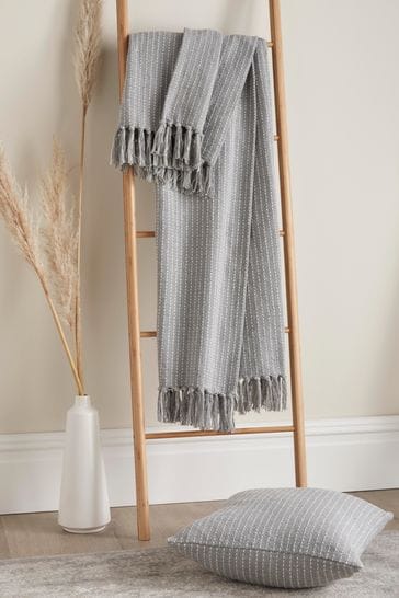 Drift Home Grey Quinn Cotton Throw