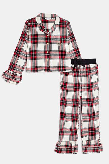 River island red tartan on sale trousers