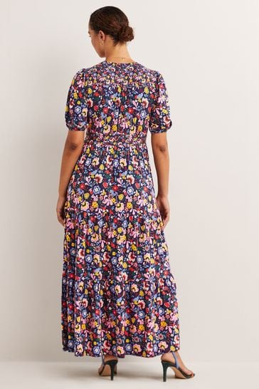 Buy Boden Blue Tiered Jersey Maxi Tea Dress from Next Austria