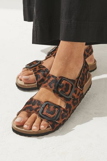 Animal print sandals top next