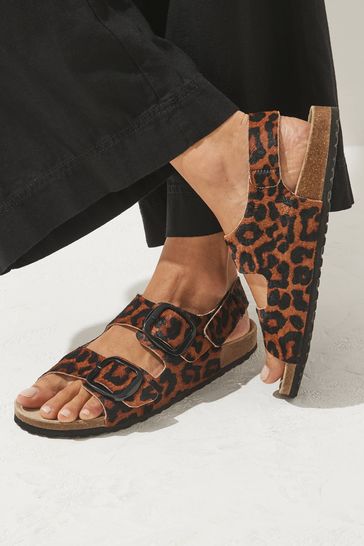 Leopard print sandals next 2025