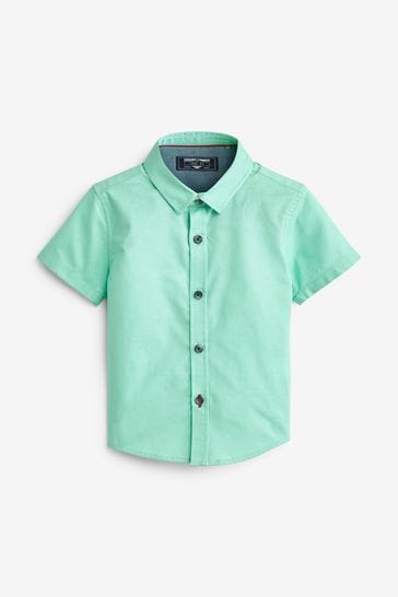 Baby boy short sleeve button shop up shirt