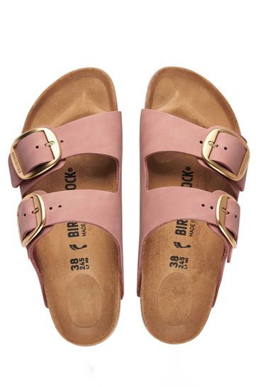 Birkenstock Pink Nubuck Arizona Big Buckle Sandals
