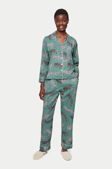 Jigsaw Green Cotton Modal Pyjamas